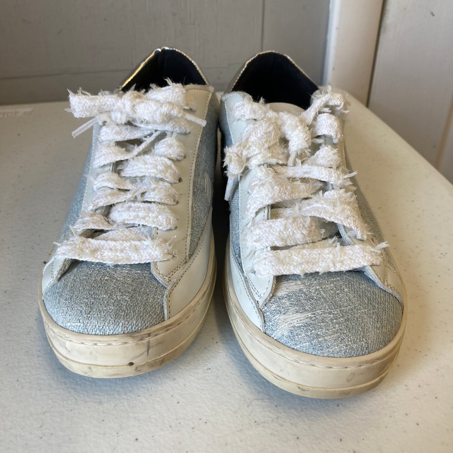 Shoes Sneakers By P448 In Blue & White, Size:5.5