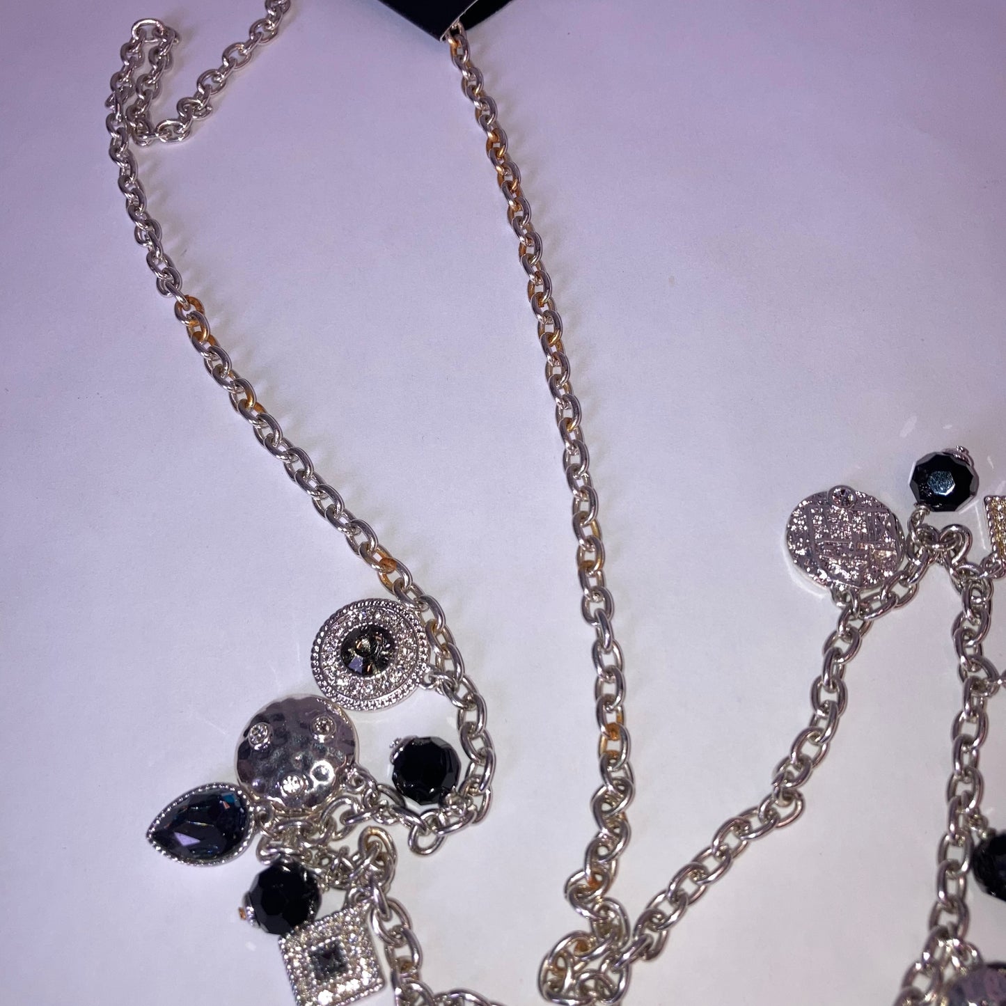 Necklace Statement By Heidi Daus In Black & Silver
