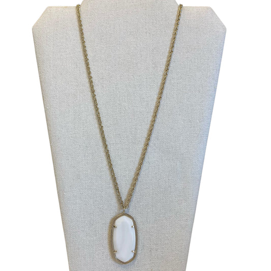 Necklace Charm By Kendra Scott In Gold & White