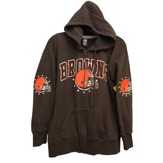 Athletic Jacket By Nfl In Brown, Size:M