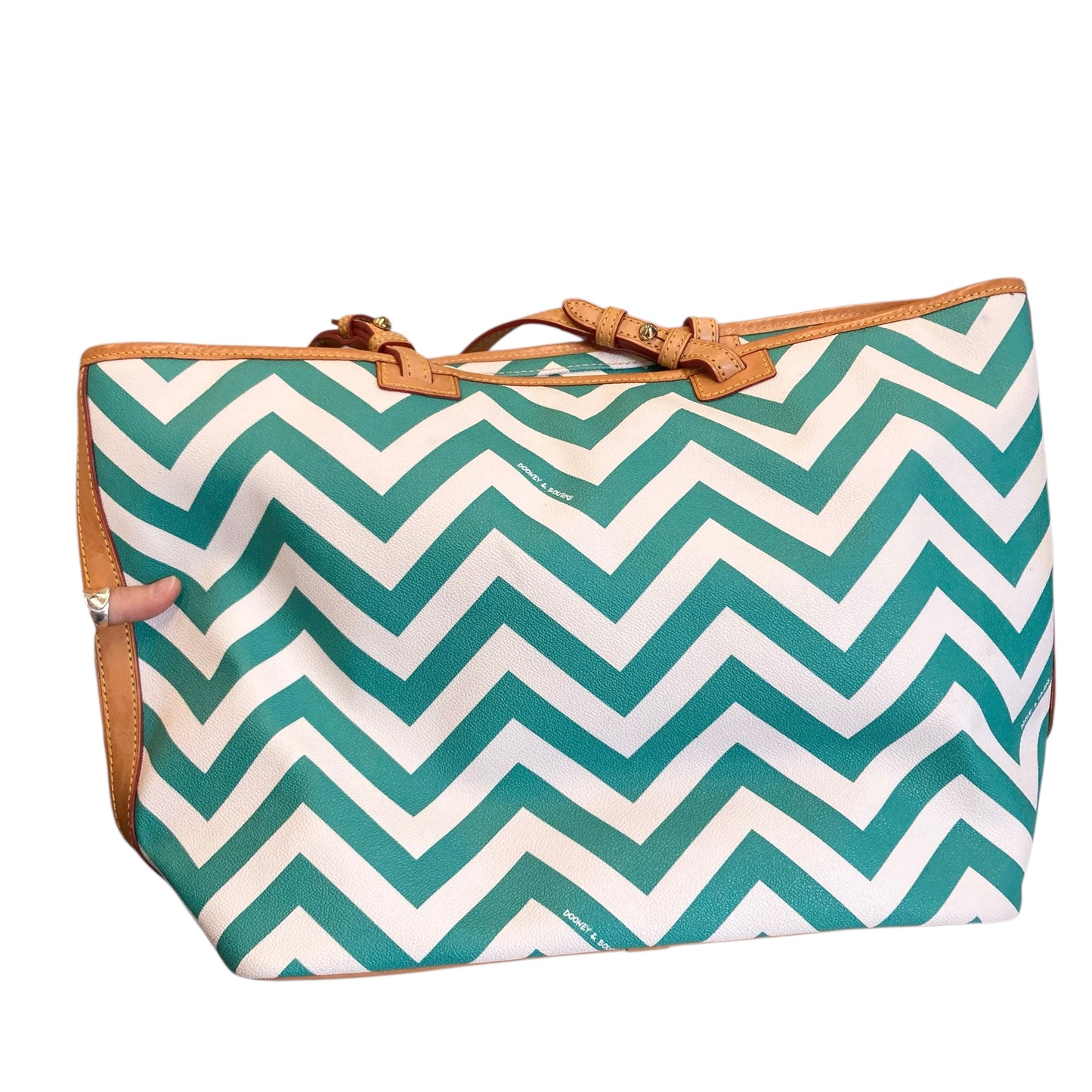 Handbag Designer By Dooney And Bourke In Teal, Size:Large