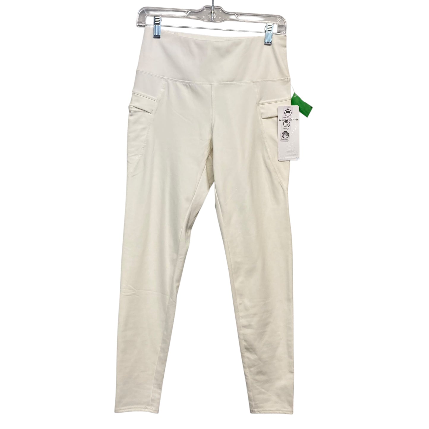 Athletic Leggings By Layer 8 In Ivory, Size:S