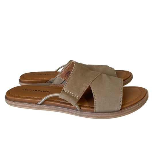 Sandals Flats By Lucky Brand In Beige, Size:8