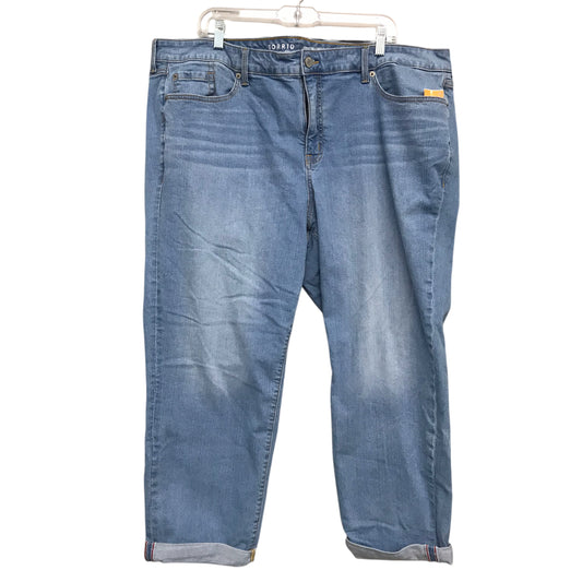 Jeans Boyfriend By Torrid In Blue Denim, Size:24