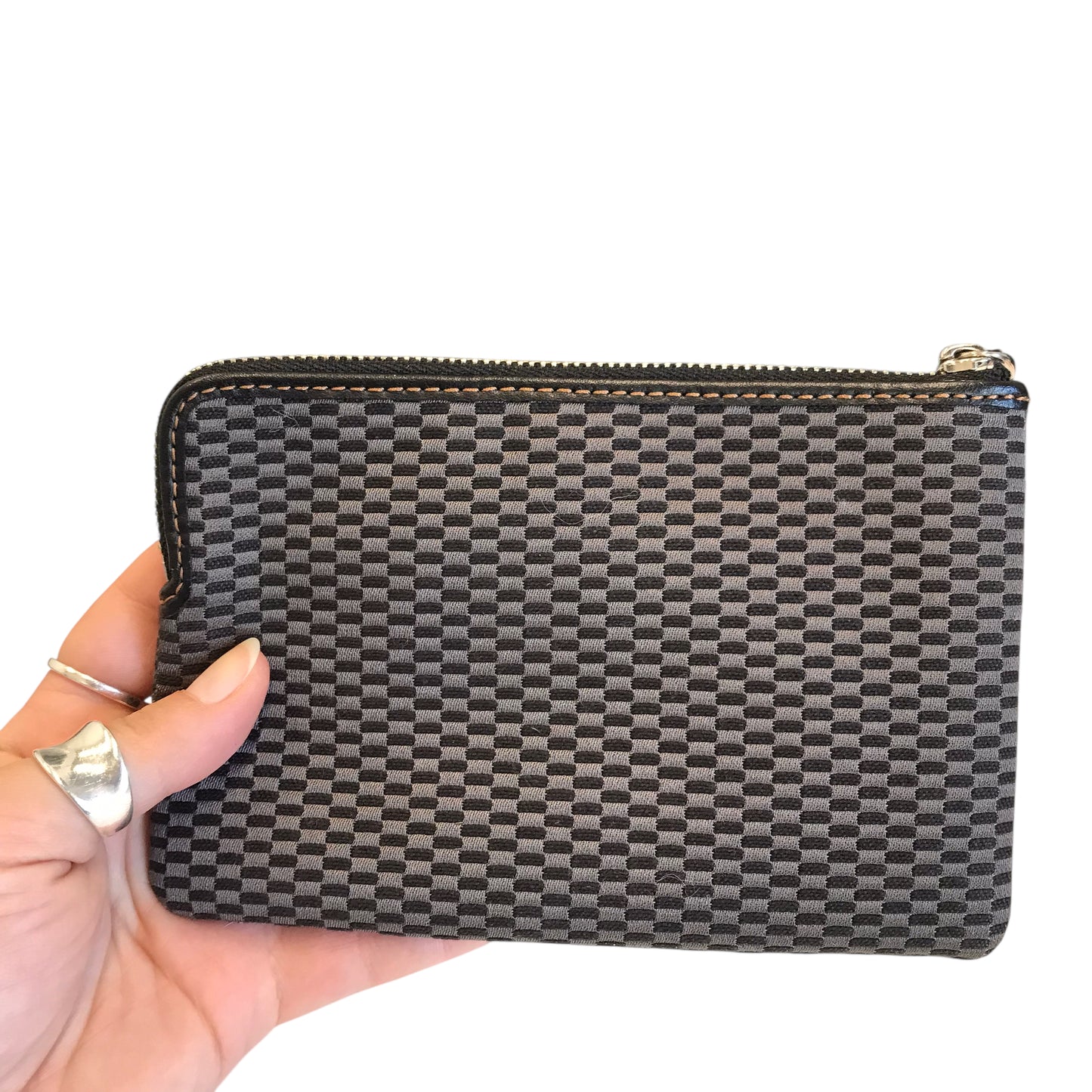 Wristlet Designer By Coach In Black & Grey, Size:Small