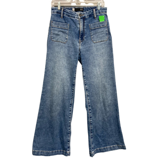 Jeans Flared By Kut In Blue Denim, Size:4