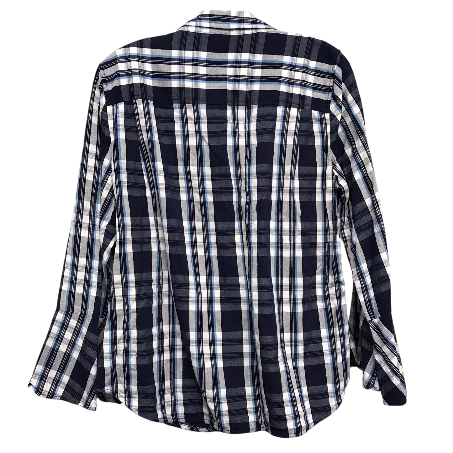 Blouse Ls By Draper James In Checkered Pattern, Size:L