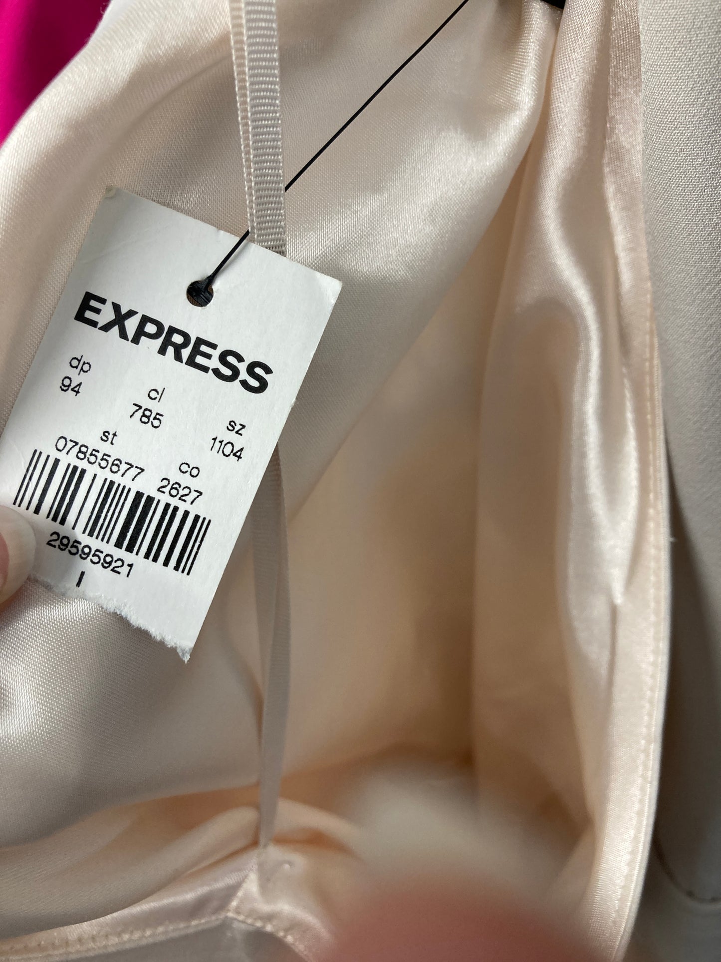 Dress Party Long By Express In Ivory, Size:L