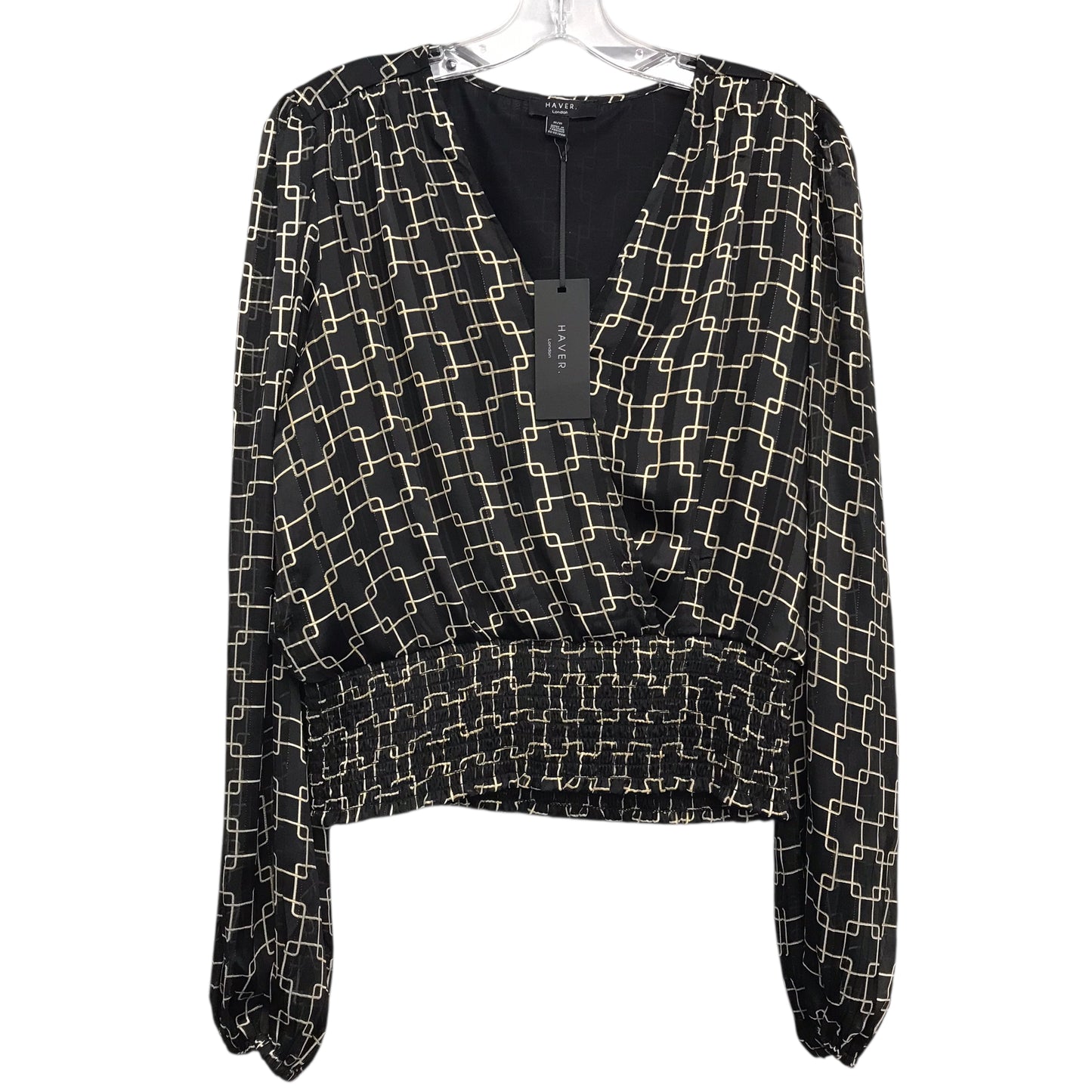 Top Ls By Haver London In Black & Cream, Size:M