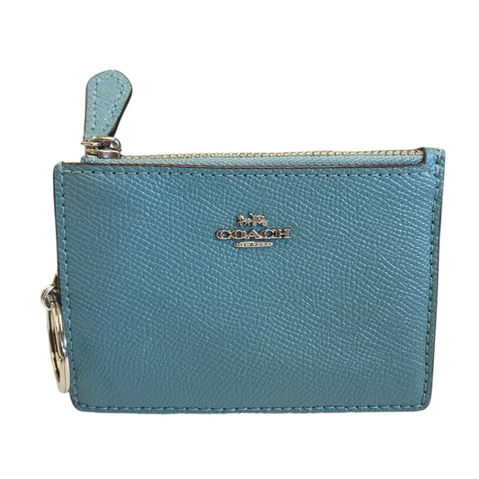 Coin Purse Designer By Coach In Blue, Size:Small