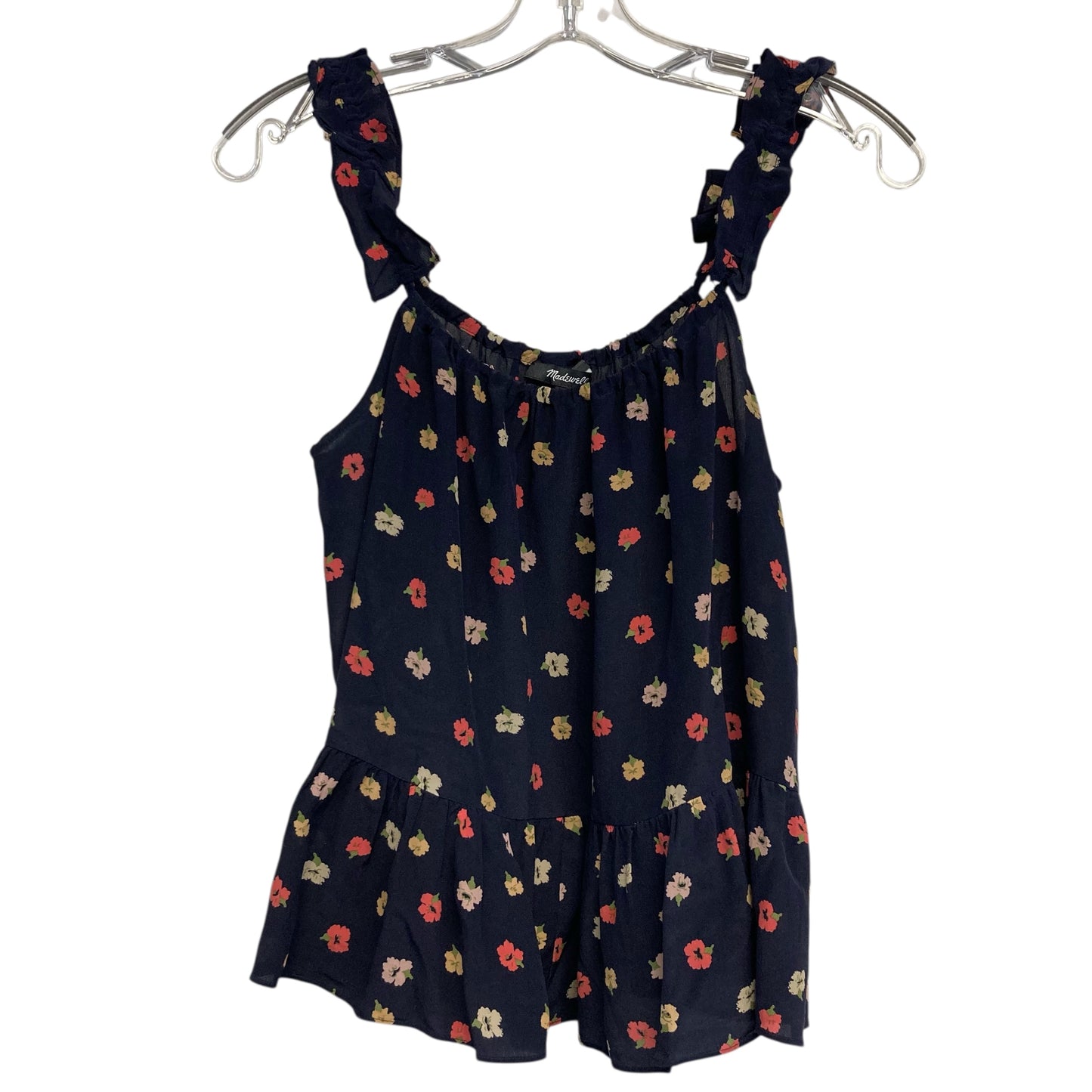 Top Sleeveless By Madewell In Floral Print, Size:Xs