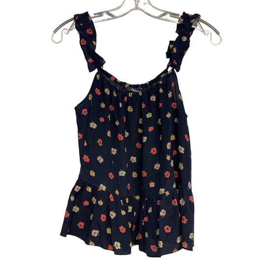 Top Sleeveless By Madewell In Floral Print, Size:Xs