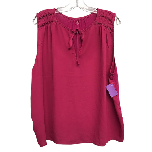 Top Sleeveless By Loft In Pink, Size:Xl