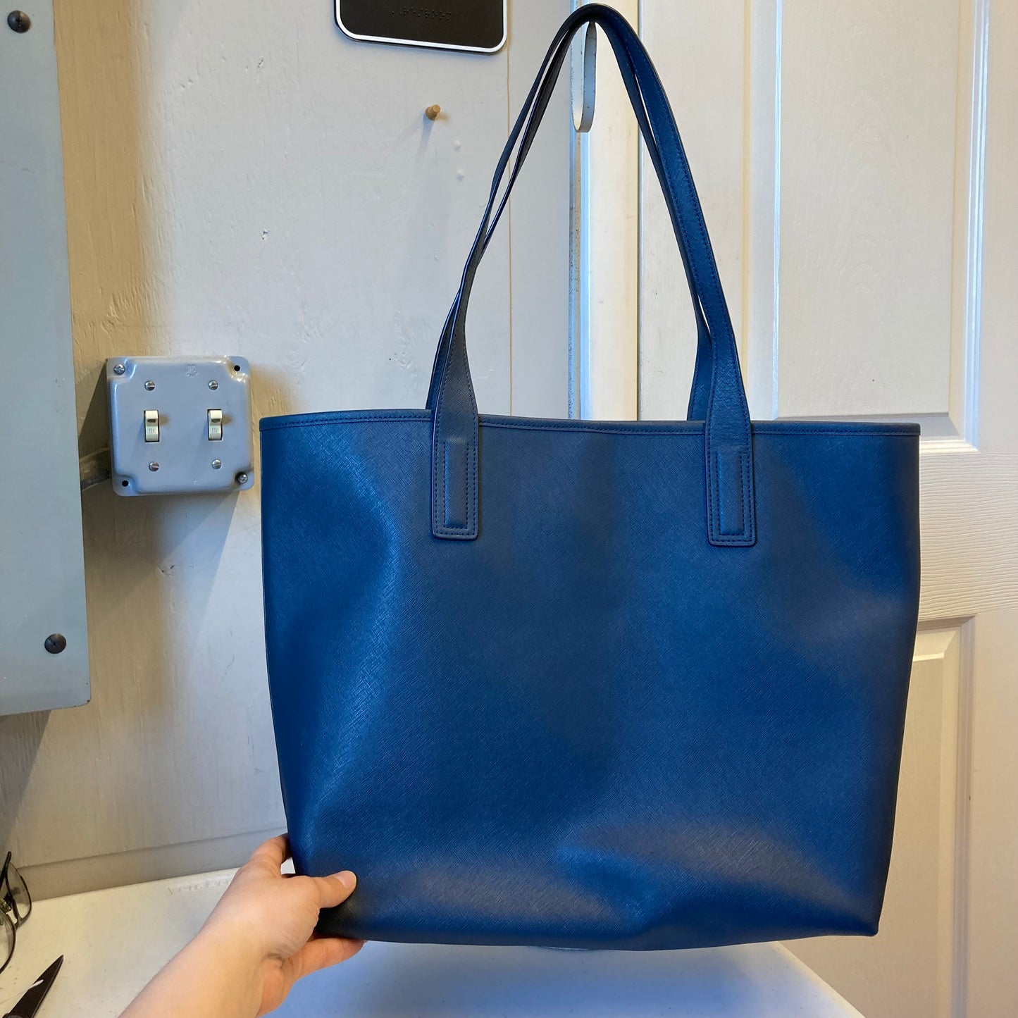 Tote Designer By Kate Spade In Blue & Purple, Size:Large