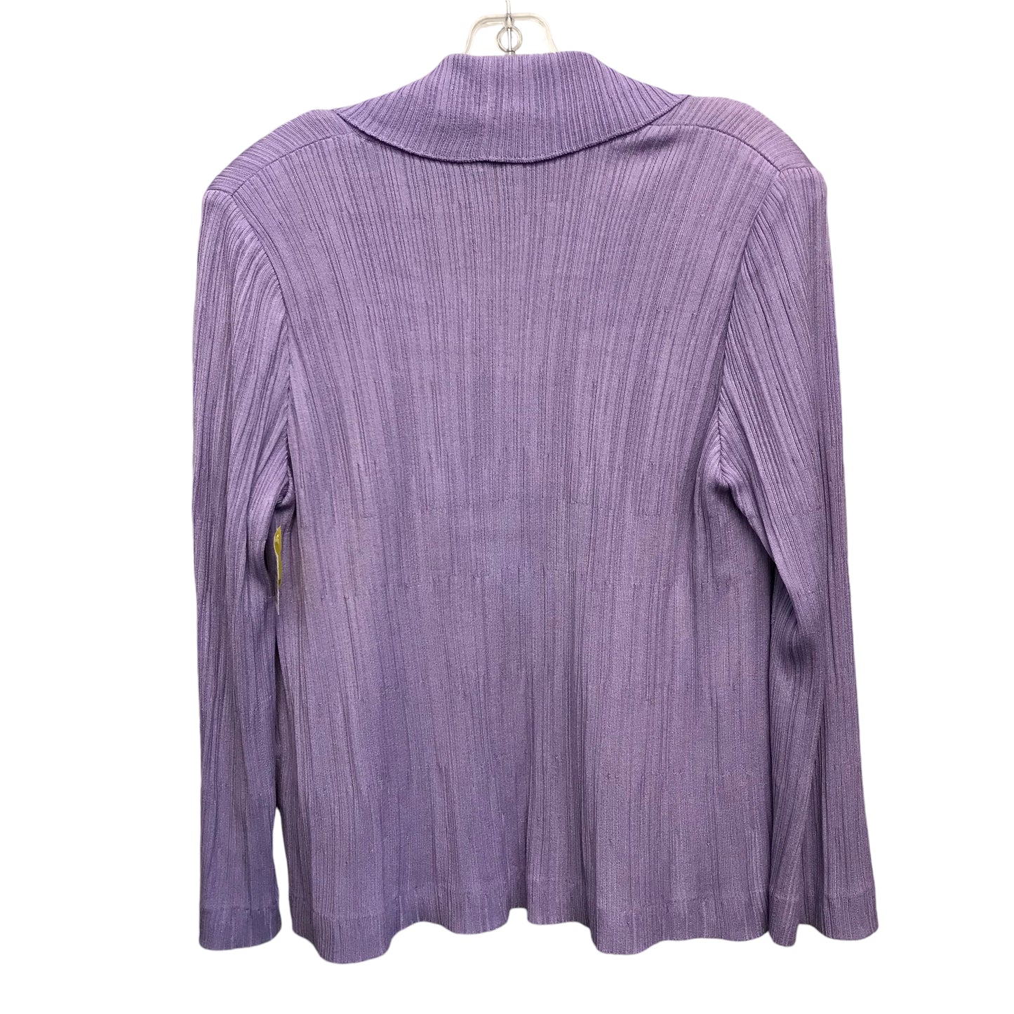 Sweater Cardigan By Misook In Purple, Size:Lp