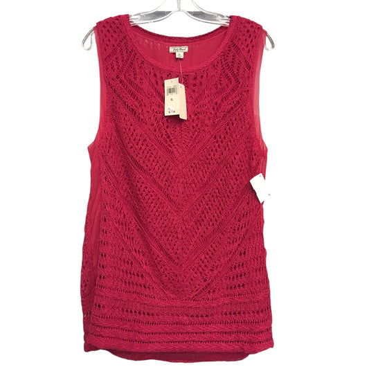 Top Sleeveless By Lucky Brand In Pink, Size:Xl