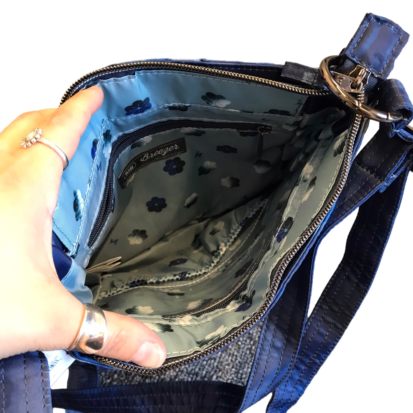 BLUE HANDBAG by LUG Size:SMALL