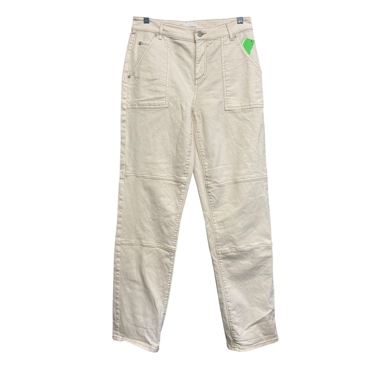 Jeans Straight By Loft In Cream, Size:2