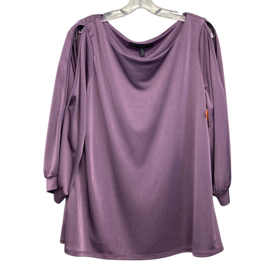 Top 3/4 Sleeve By White House Black Market In Purple, Size:Xl