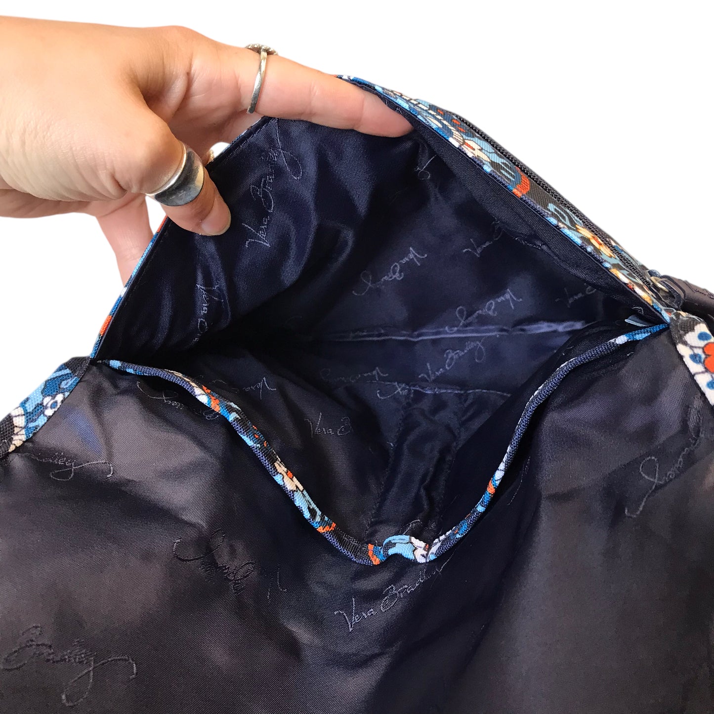 Crossbody By Vera Bradley In Blue & Orange, Size:Medium