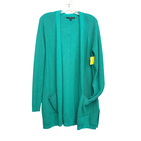 Sweater Cardigan By Cyrus Knits In Teal, Size:M