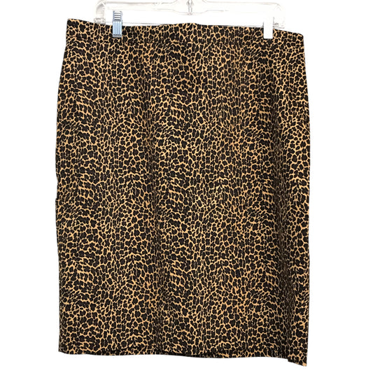 Skirt Midi By J. Crew In Animal Print, Size:14