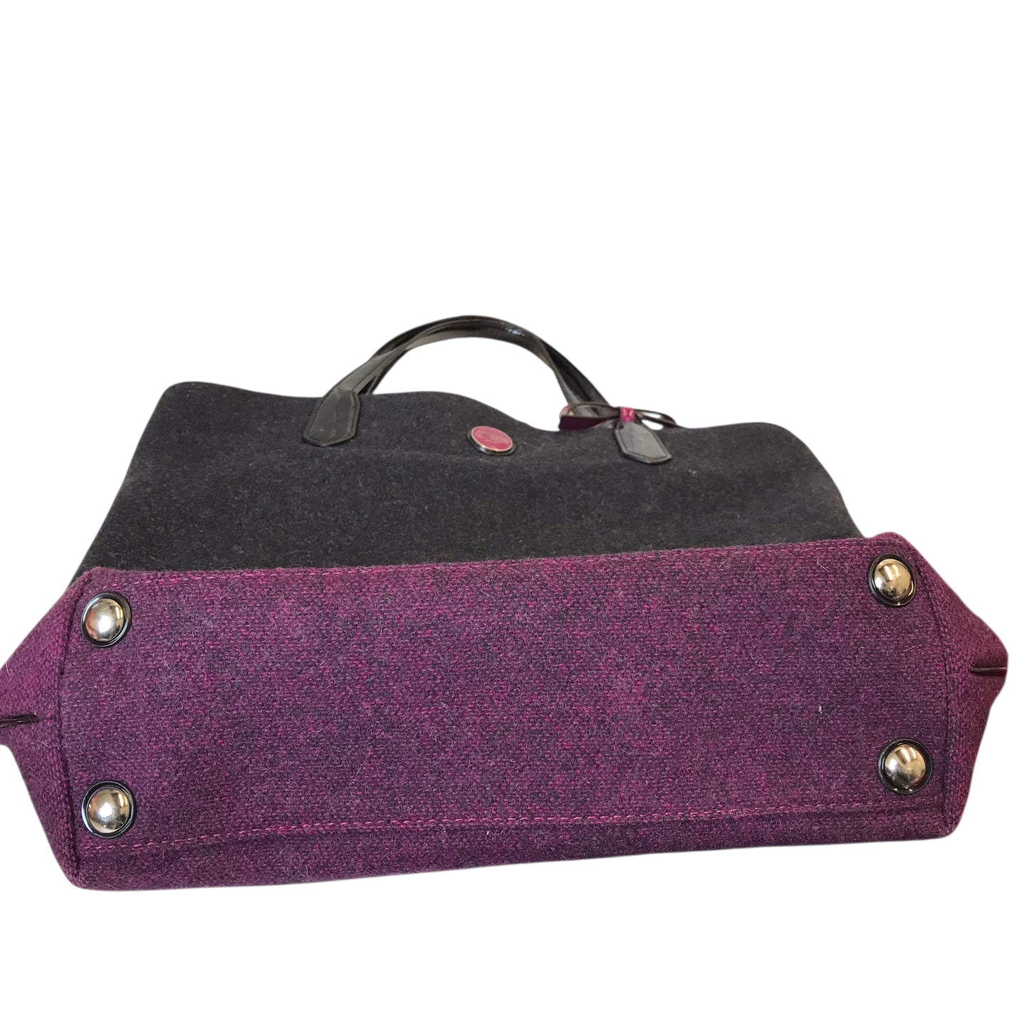 Handbag Designer By Coach In Grey & Purple, Size:Medium