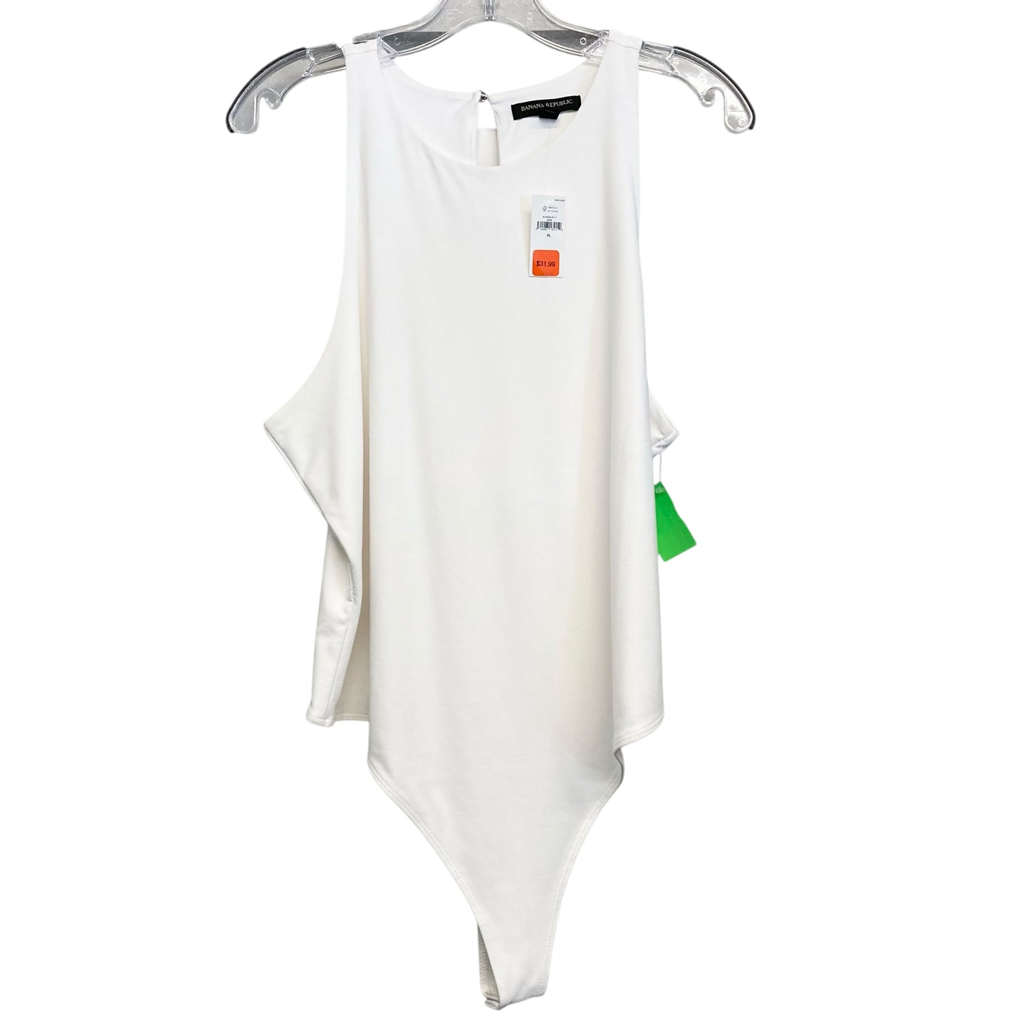 Bodysuit By Banana Republic In White, Size:Xl