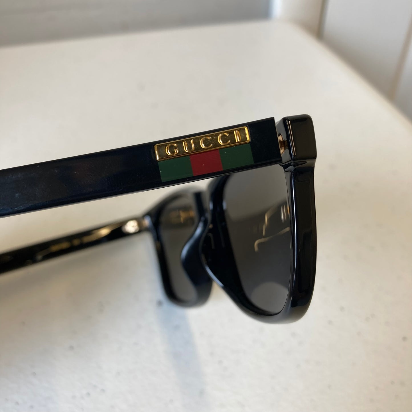 Sunglasses Luxury Designer By Gucci In Black
