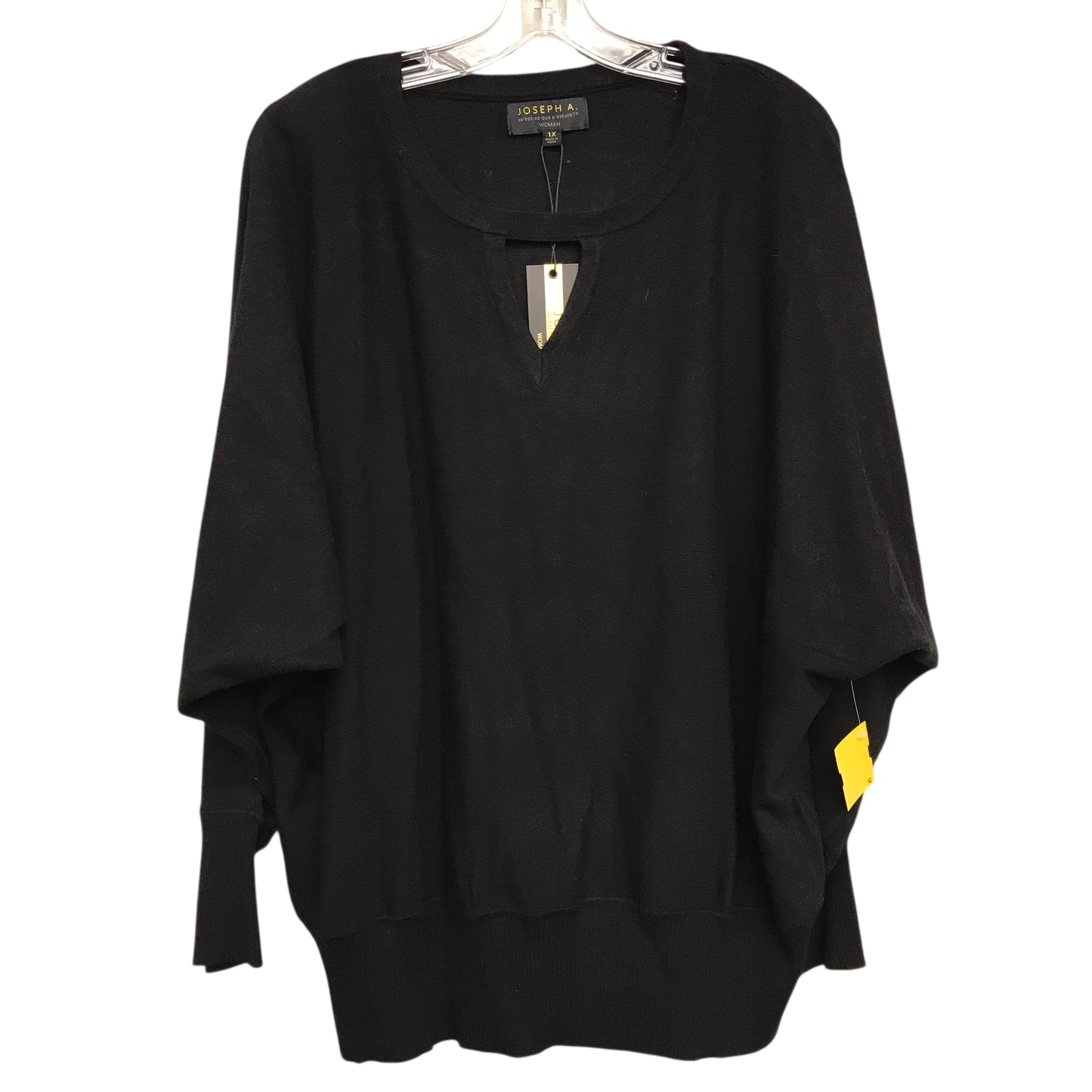 Top Ls Basic By Joseph A. In Black, Size:1X