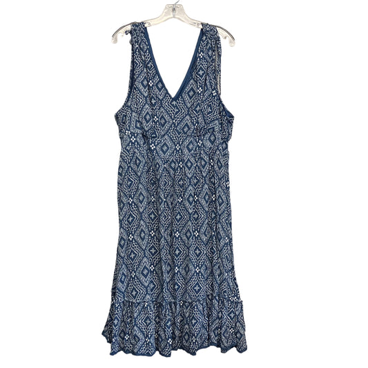 Dress Party Midi By Torrid In Blue & White, Size:3X