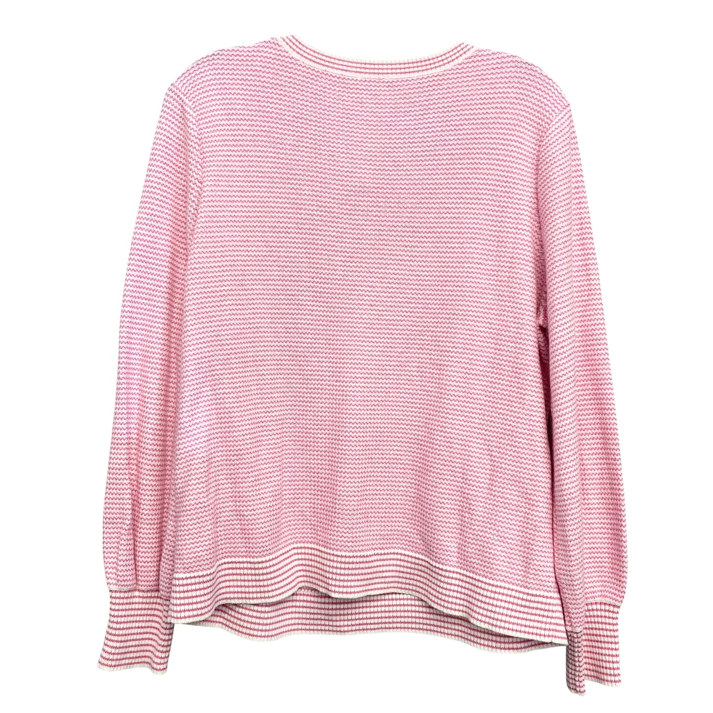 Sweater By Talbots In Pink & White, Size:Xlp