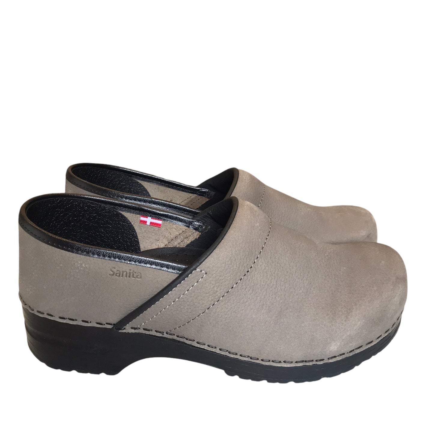 Shoes Heels Wedge By Sanita In Grey, Size:9.5