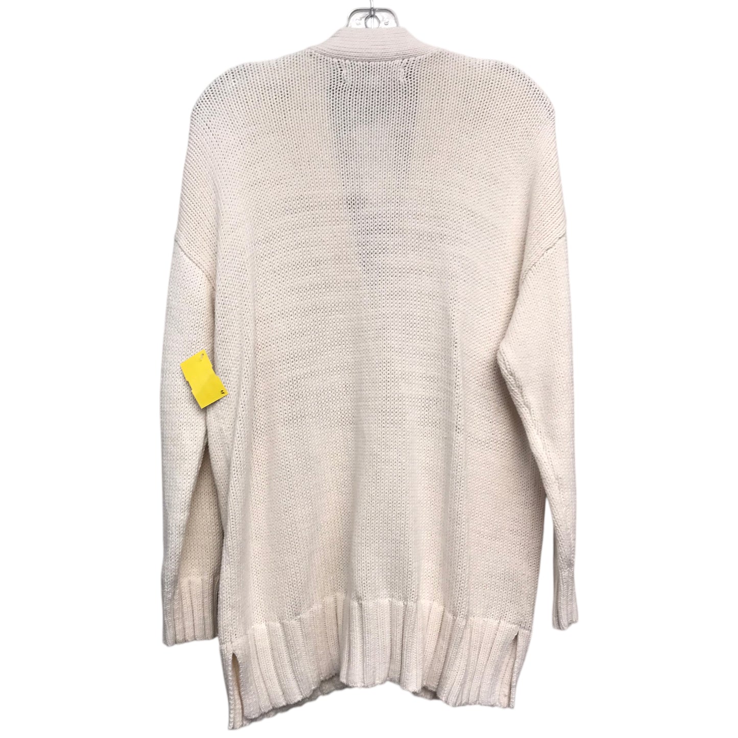 Sweater Cardigan By Loft In Ivory, Size:M