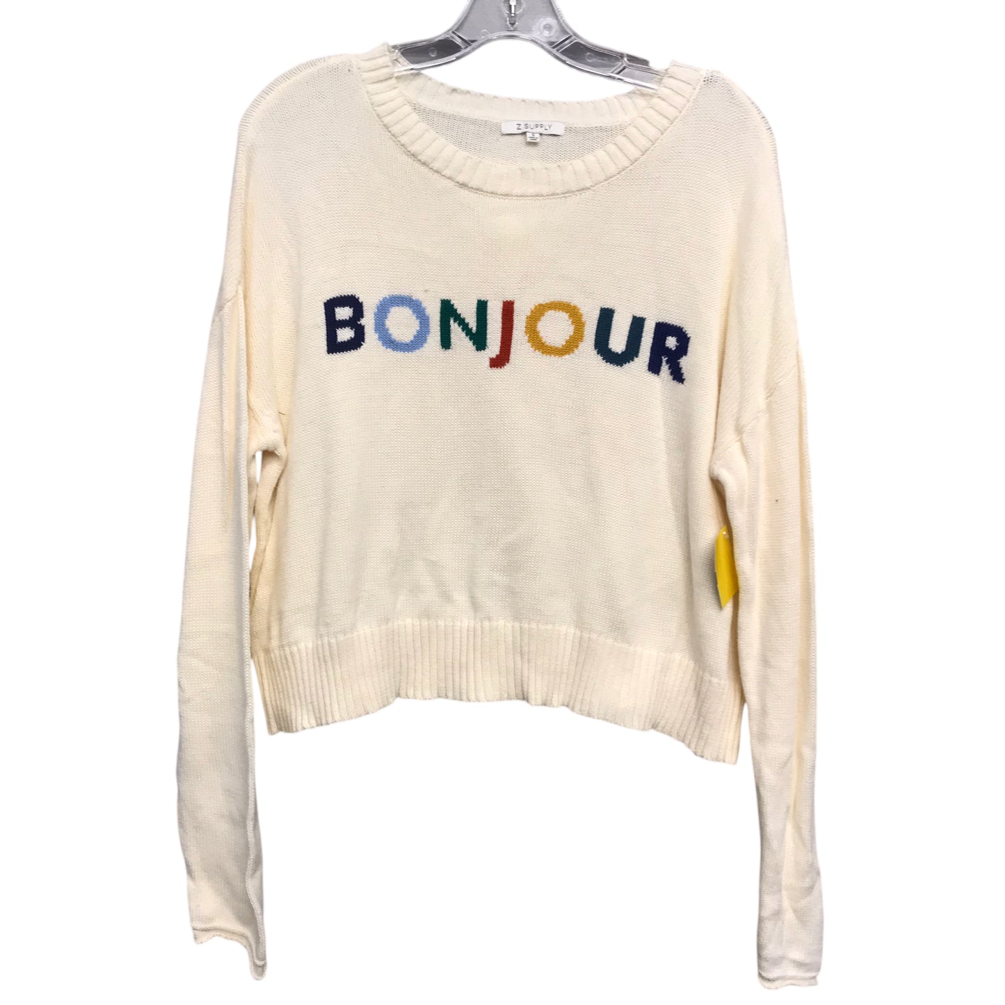 Sweater By Z Supply In Cream, Size:S