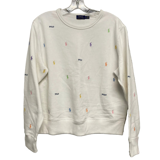 Sweatshirt Crewneck By Polo Ralph Lauren In White, Size:Xl