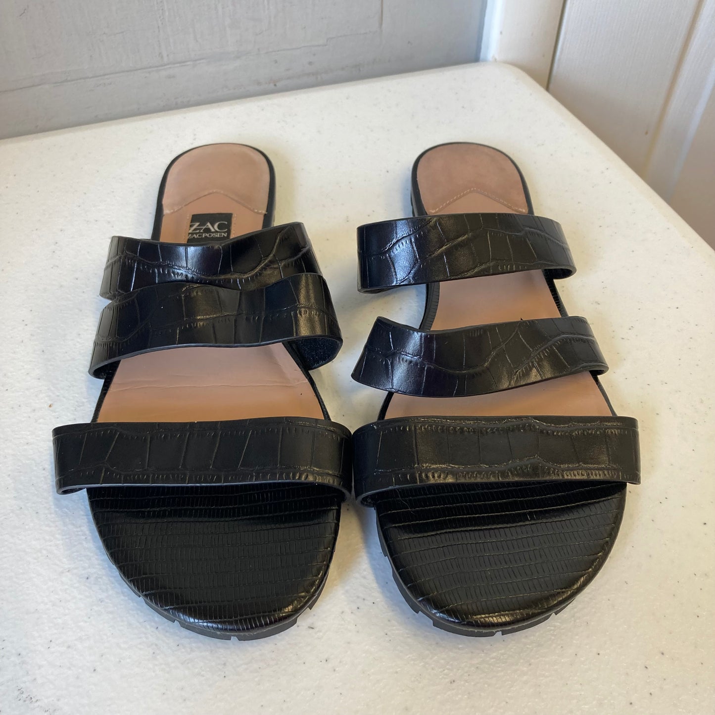 Sandals Designer By Zac By Zac Posen In Black, Size:10