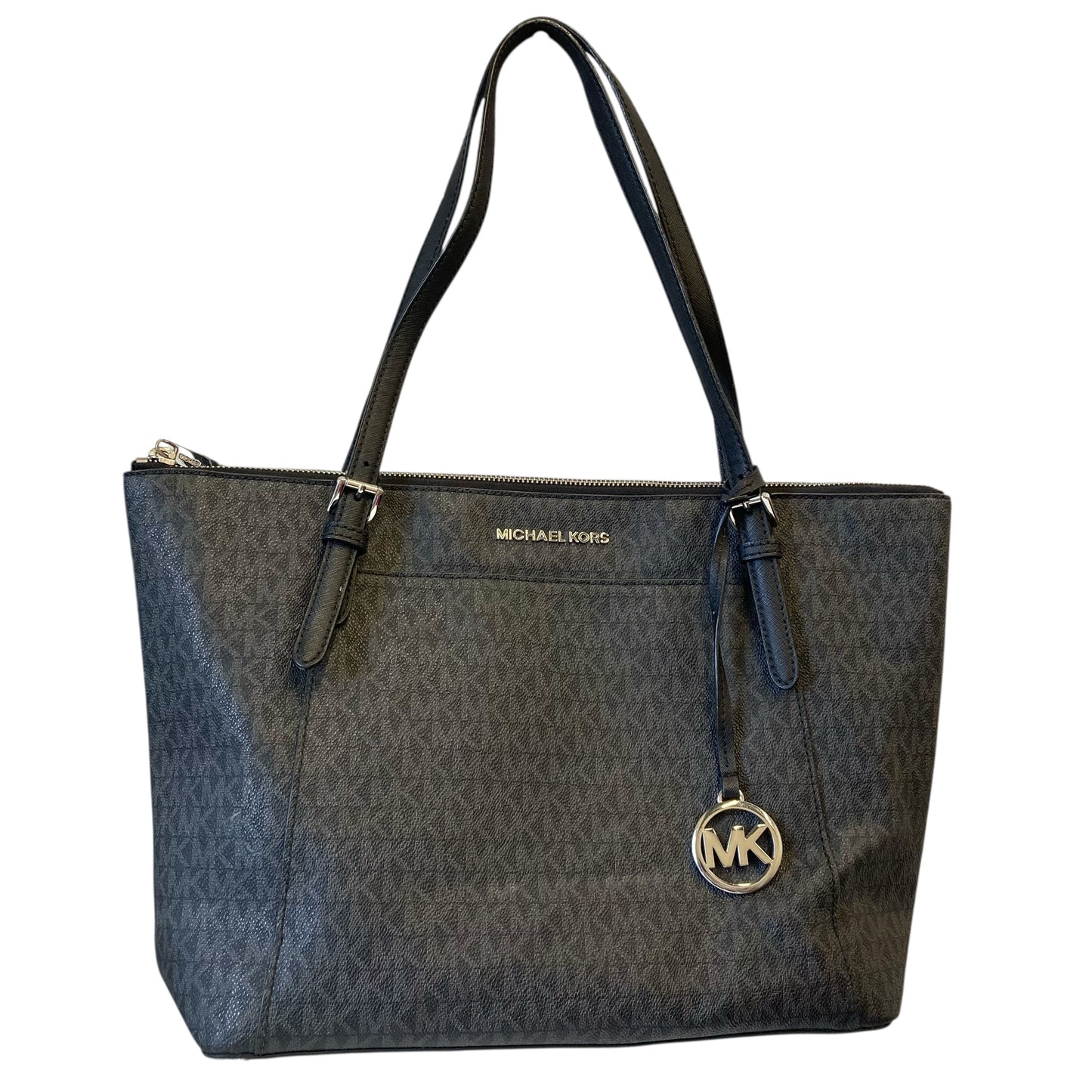 Handbag Designer By Michael Kors In Black & Grey, Size:Large