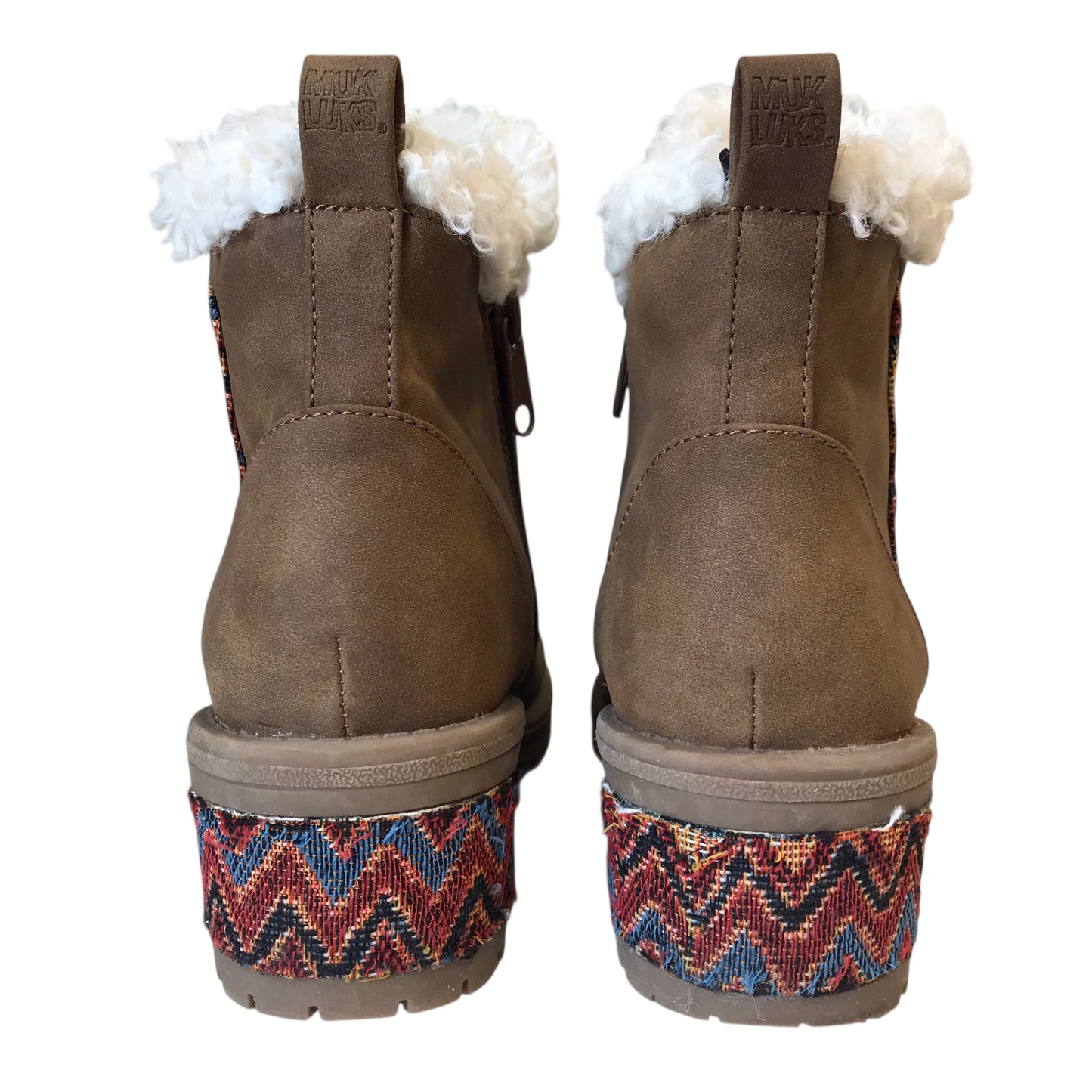 Boots Ankle Flats By Muk Luks In Brown, Size:8.5