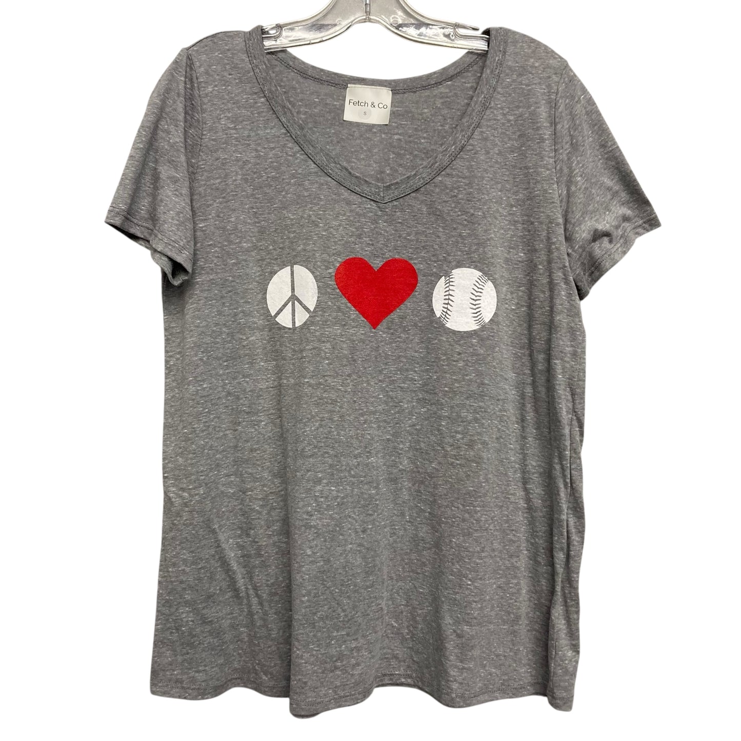 Top Ss Basic By Fetch & Co.  In Grey, Size:S