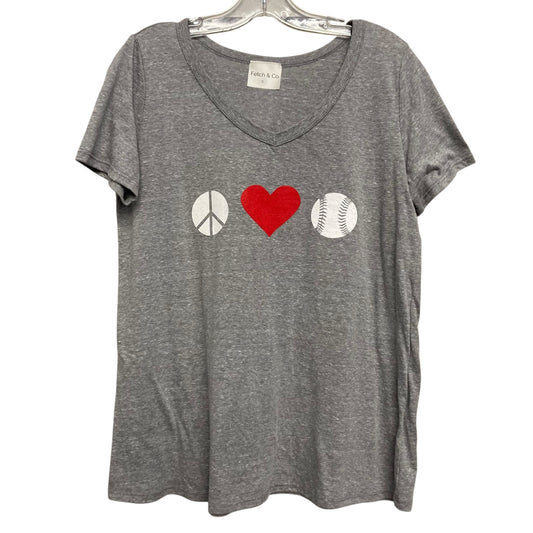 Top Ss Basic By Fetch & Co.  In Grey, Size:S
