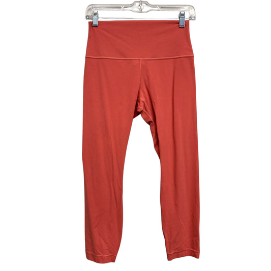 Athletic Leggings By Lululemon In Coral, Size:M