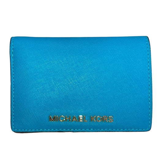 Wallet Designer By Michael Kors In Blue, Size:Small