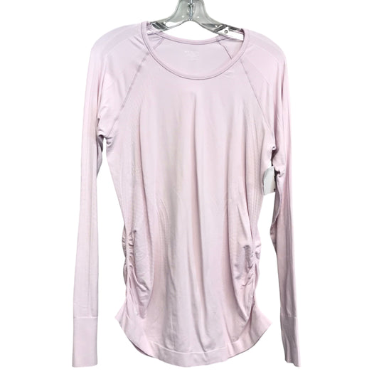 Athletic Top Ls Crewneck By Athleta In Pink, Size:L