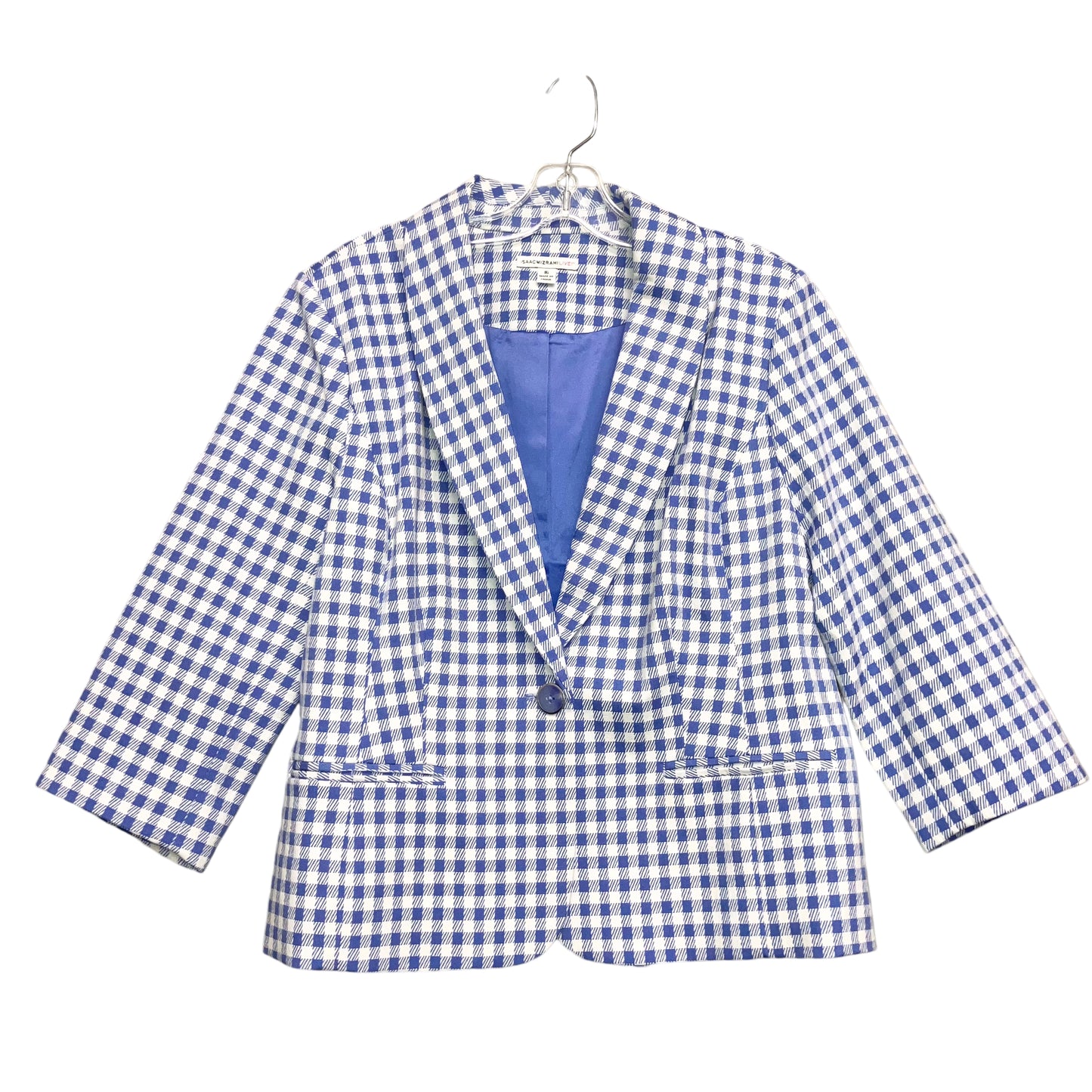 Blazer By Isaac Mizrahi Live Qvc In Blue & White, Size:Xl