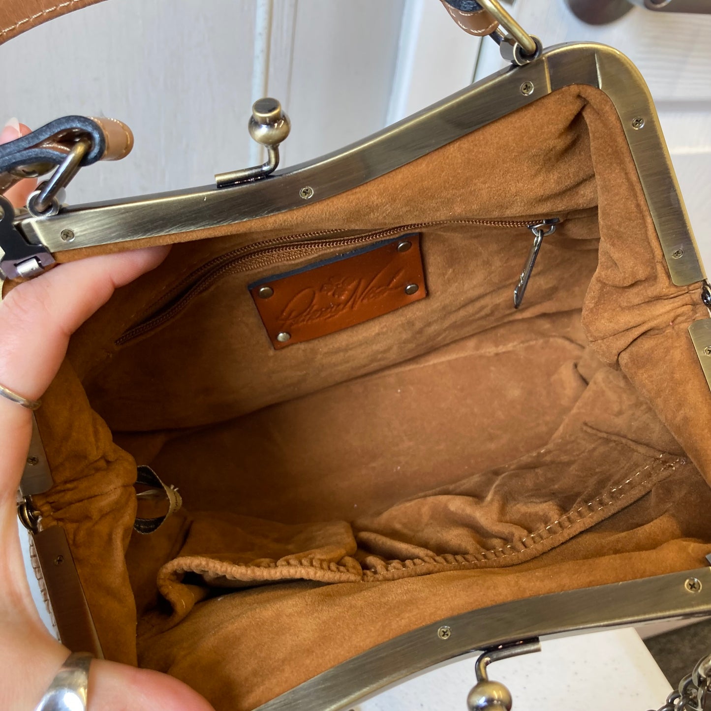 Handbag Designer By Patricia Nash In Tan, Size:Small