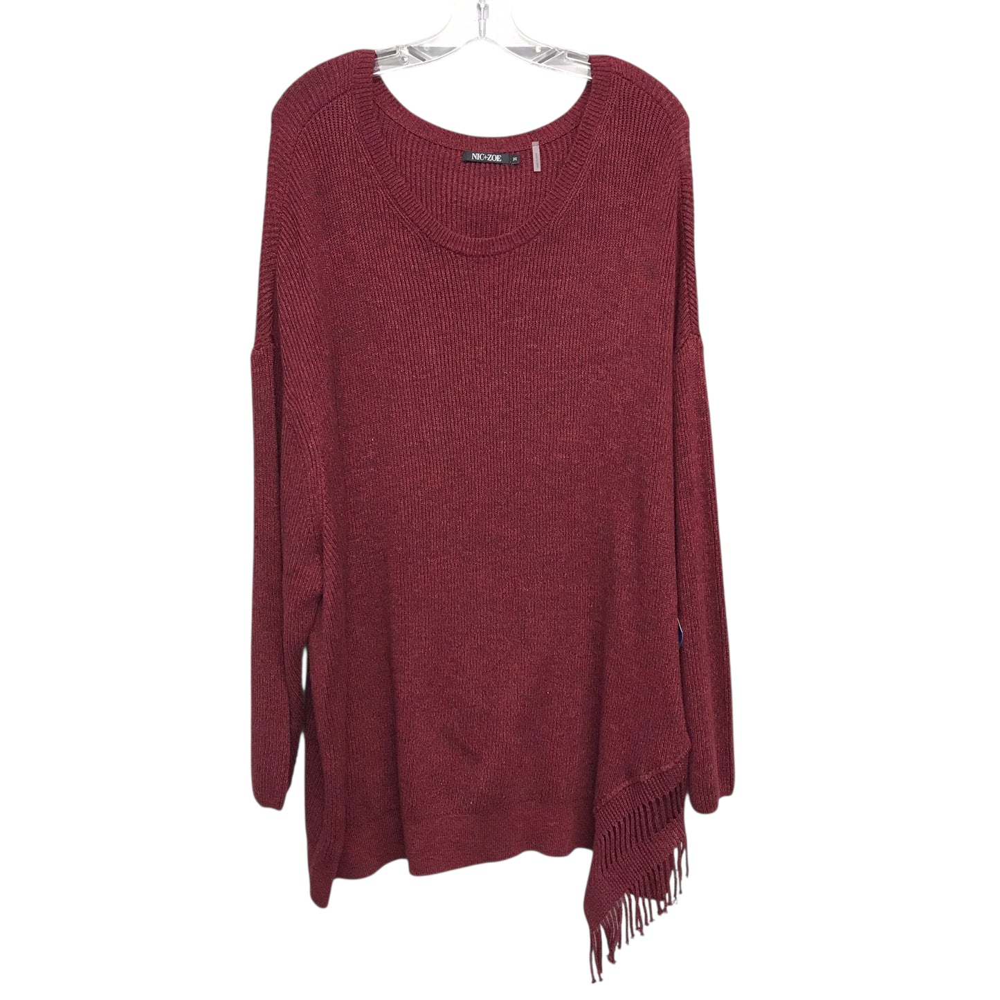 Sweater By Nic + Zoe In Red, Size:3X