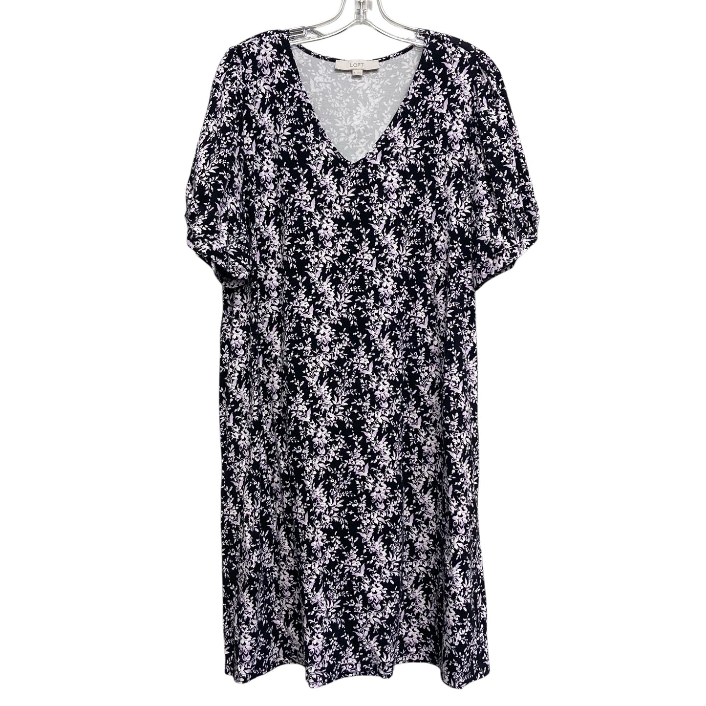 Dress Casual Short By Loft In Black & Purple, Size:Xl