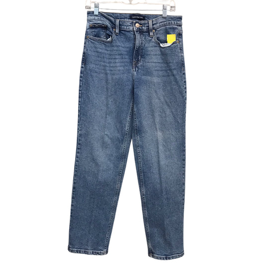Jeans Straight By Calvin Klein In Blue Denim, Size:6