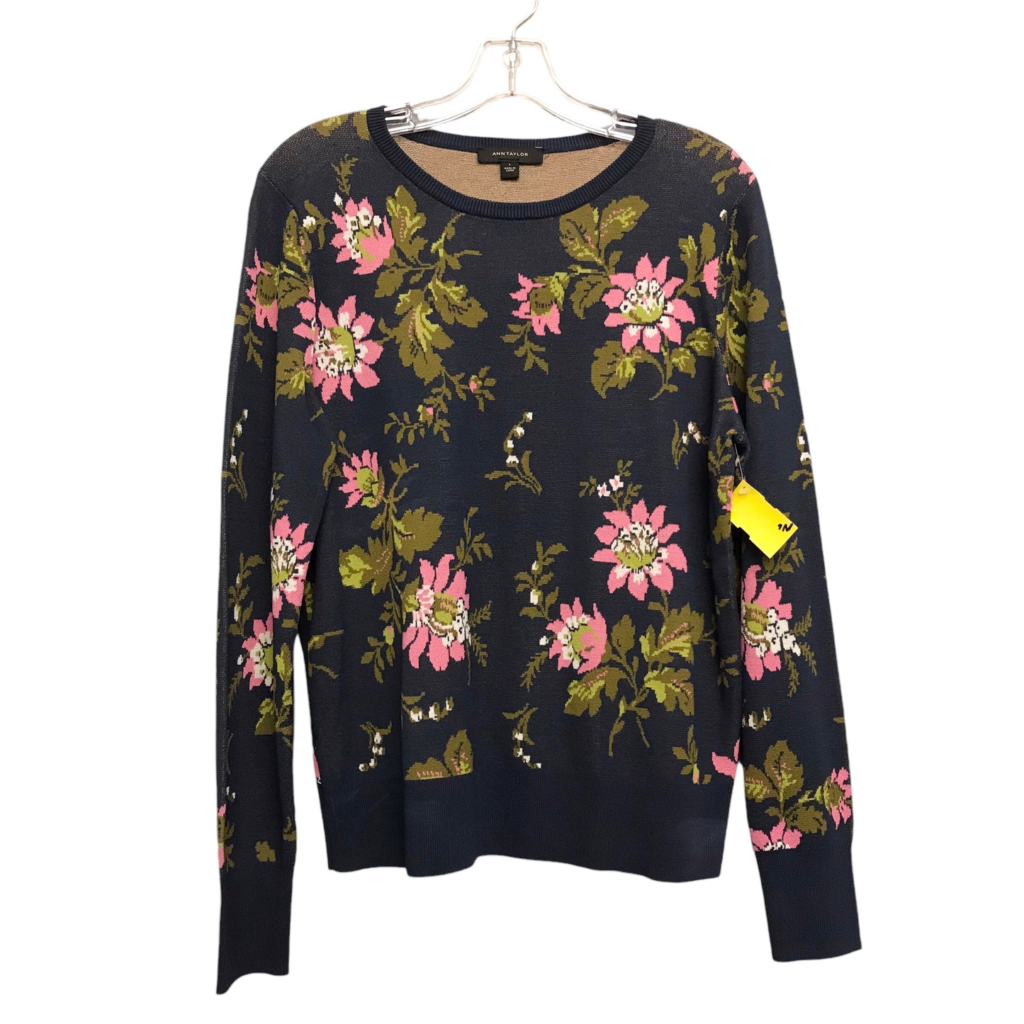 Sweater By Ann Taylor In Floral Print, Size:L